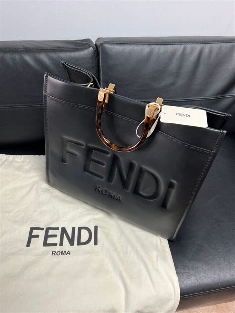 fendi black and yellow leather pouch|Fendi roma bag.